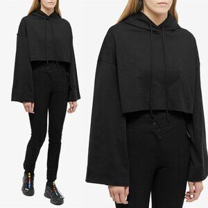 NWT Moncler x Alicia Keys Hoodie Sweatshirt Sz Small in Black Flared Sleeves